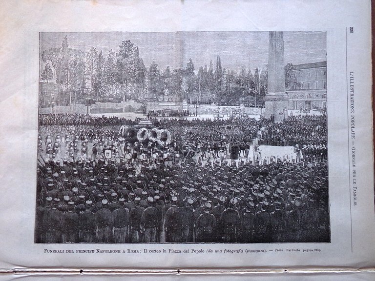 L'illustrazione Popolare 5 Aprile 1891 Suicidio De Meis Jacini Massaua …