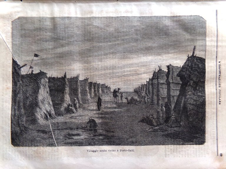 L'illustrazione Popolare 5 Dicembre 1869 Ismailia Circo Cairo Porto Said …