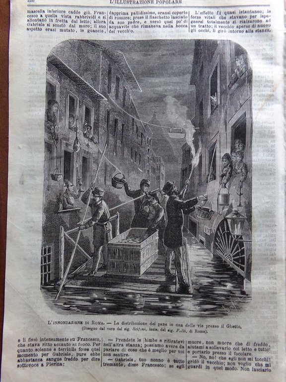 L'illustrazione Popolare 5 Febbraio 1871 Bari Diamanti Inondazione Roma Errori