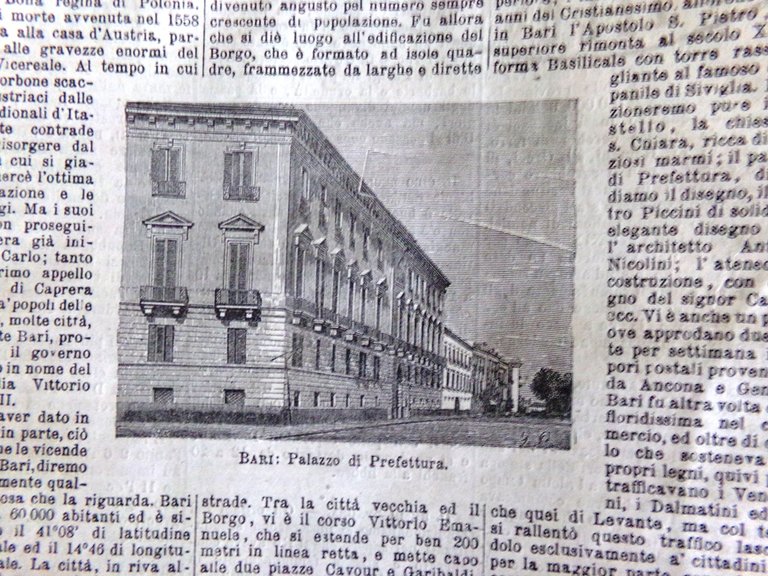 L'illustrazione Popolare 5 Febbraio 1871 Bari Diamanti Inondazione Roma Errori