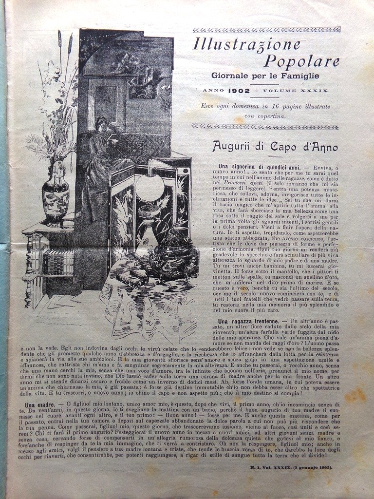 L'Illustrazione Popolare 5 Gennaio 1902 Teatro Scala Milano Madonna della …