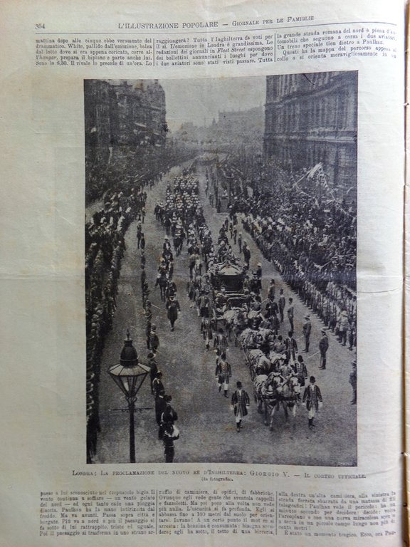 L'Illustrazione Popolare 5 Giugno 1910 Incoronazione Giorgio V Nievo Cannizzaro
