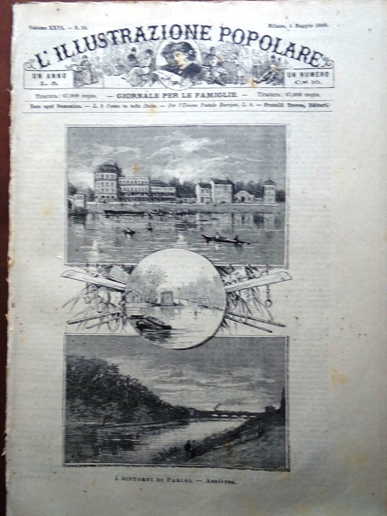 L'illustrazione Popolare 5 Maggio 1889 Esposizione di Parigi Indiani d'America