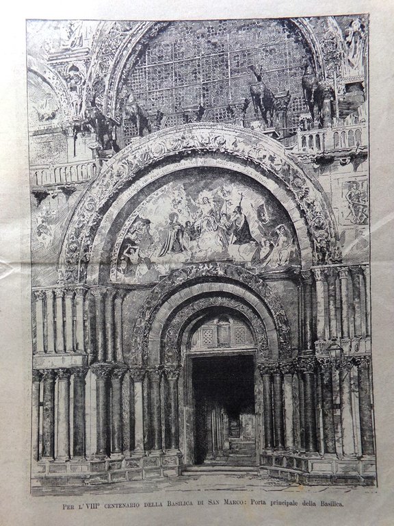 L'Illustrazione Popolare 5 Maggio 1895 Basilica di San Marco Lubiana …