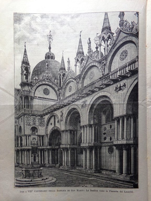 L'Illustrazione Popolare 5 Maggio 1895 Basilica di San Marco Lubiana …