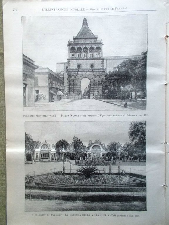 L'illustrazione Popolare 6 Dicembre 1891 Tina Di Lorenzo Etna Palermo …