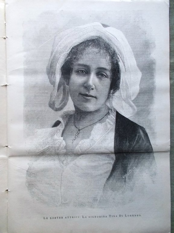 L'illustrazione Popolare 6 Dicembre 1891 Tina Di Lorenzo Etna Palermo …