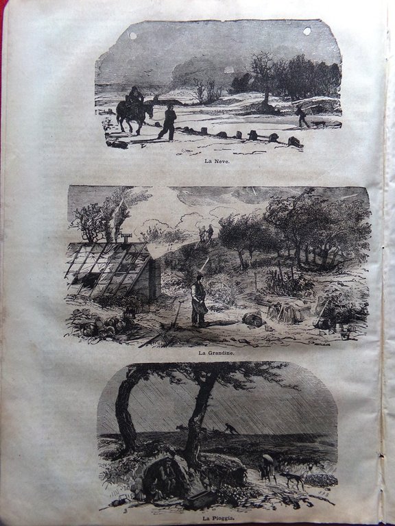 L'illustrazione Popolare 6 Febbraio 1870 Fenomeni Meteorologici Sardou Tiziano