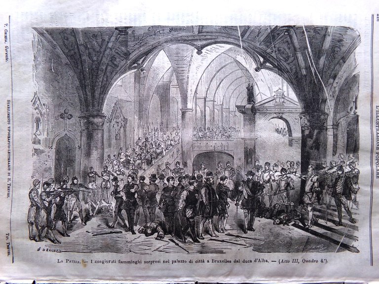 L'illustrazione Popolare 6 Febbraio 1870 Fenomeni Meteorologici Sardou Tiziano