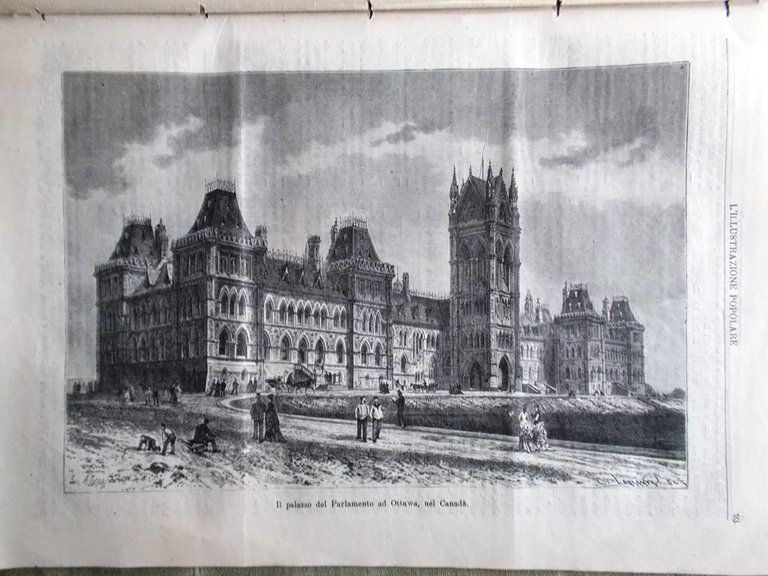 L'illustrazione Popolare 6 Febbraio 1881 Catastrofe del Richelieu Blanqui Ottawa