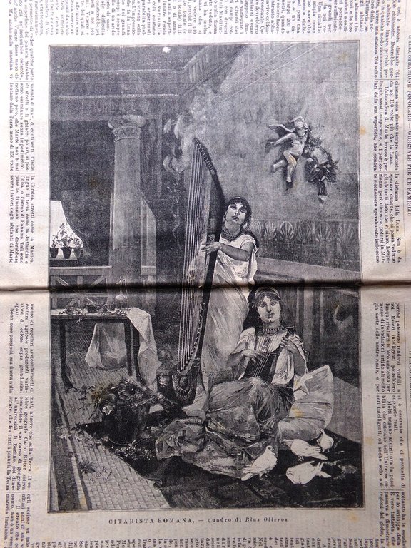 L'illustrazione Popolare 6 Gennaio 1889 Mancini Heiden Befana Polesine Eugenio