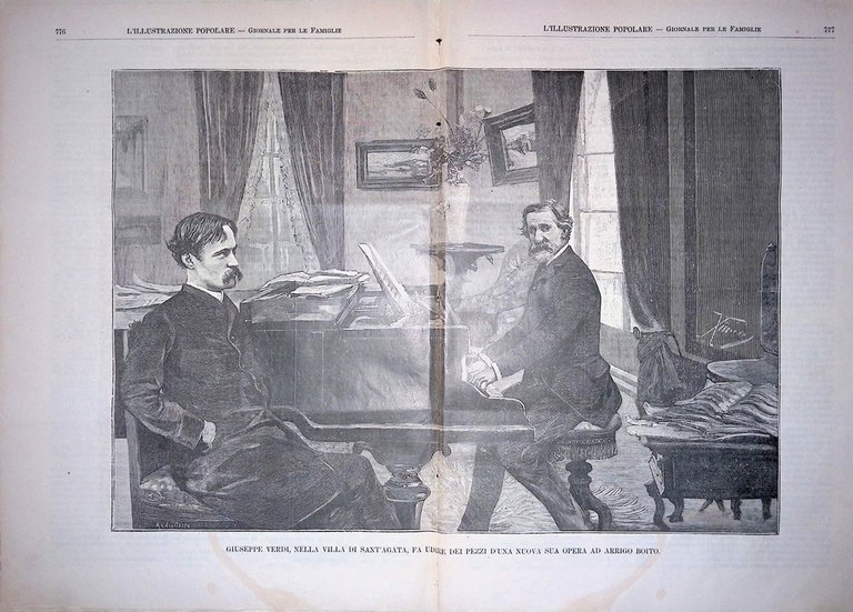 L'Illustrazione Popolare 7 Dicembre 1890 Nuovi Deputati Verdi Opera Boito …