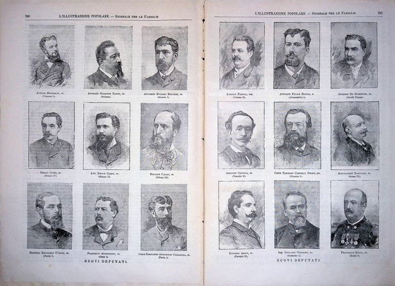 L'Illustrazione Popolare 7 Dicembre 1890 Nuovi Deputati Verdi Opera Boito …