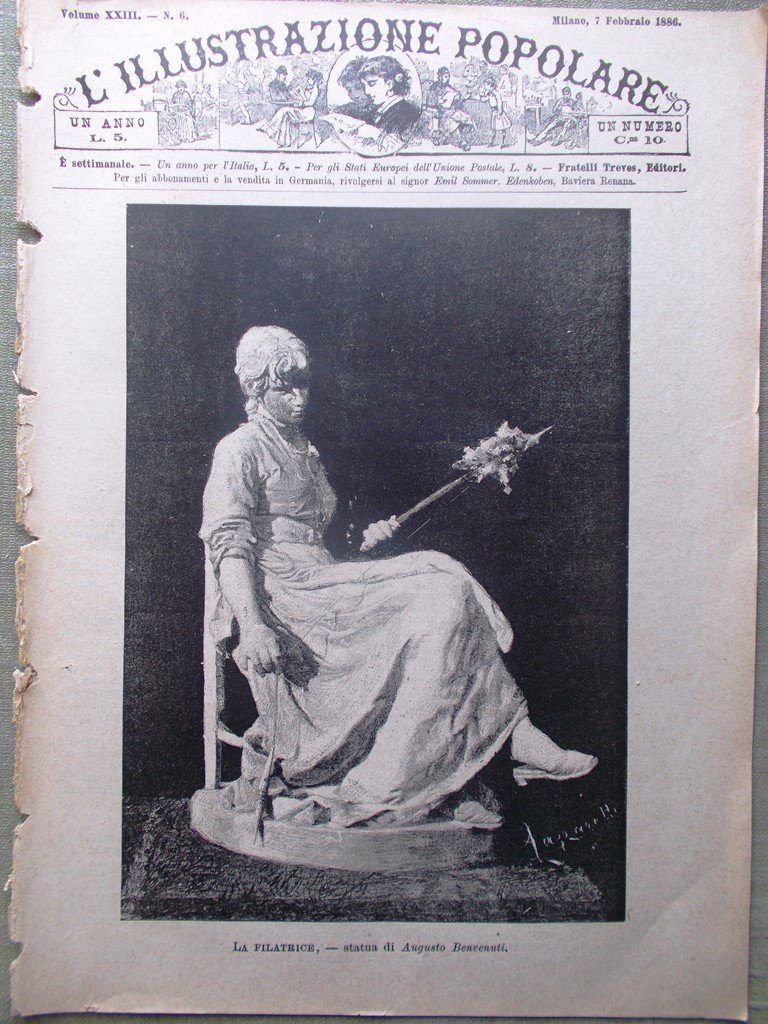 L'illustrazione Popolare 7 Febbraio 1886 Lione Valtellina Trasmissione Tecchio