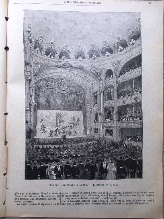 L'illustrazione Popolare 7 Febbraio 1886 Lione Valtellina Trasmissione Tecchio