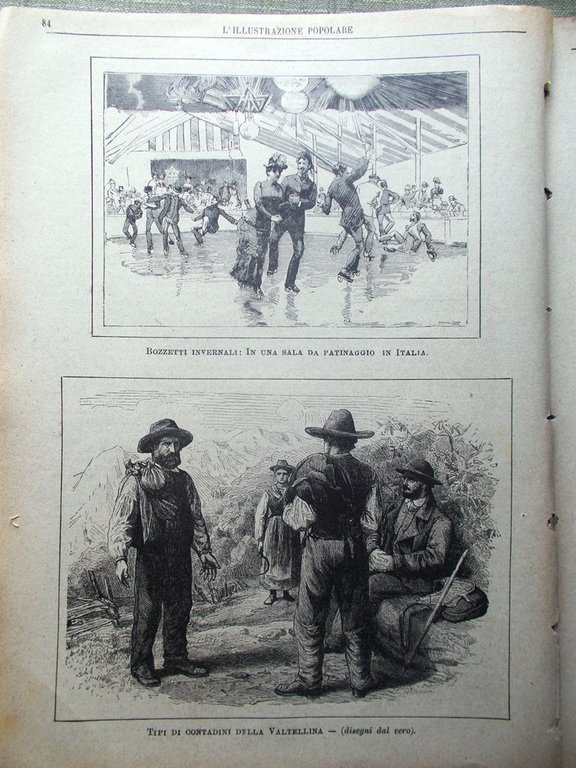 L'illustrazione Popolare 7 Febbraio 1886 Lione Valtellina Trasmissione Tecchio