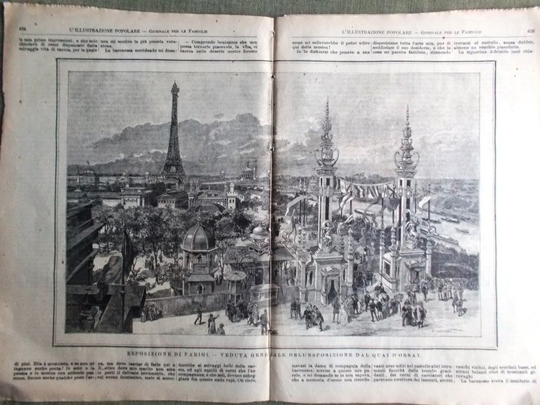 L'illustrazione Popolare 7 Luglio 1889 Pallamaglio Charles Alphand Bozzoli Quai