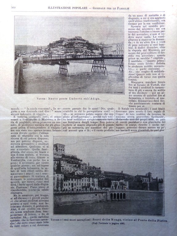 L'Illustrazione Popolare 7 Luglio 1895 Verona Canale Kiel San Carlo …