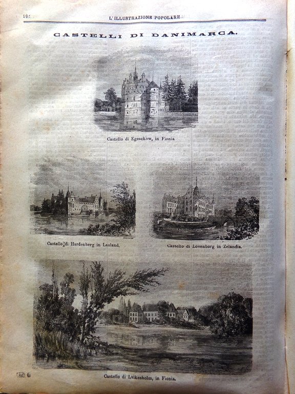 L'Illustrazione Popolare 7 Marzo 1872 Sangue Castelli Danimarca Scavi Palatino