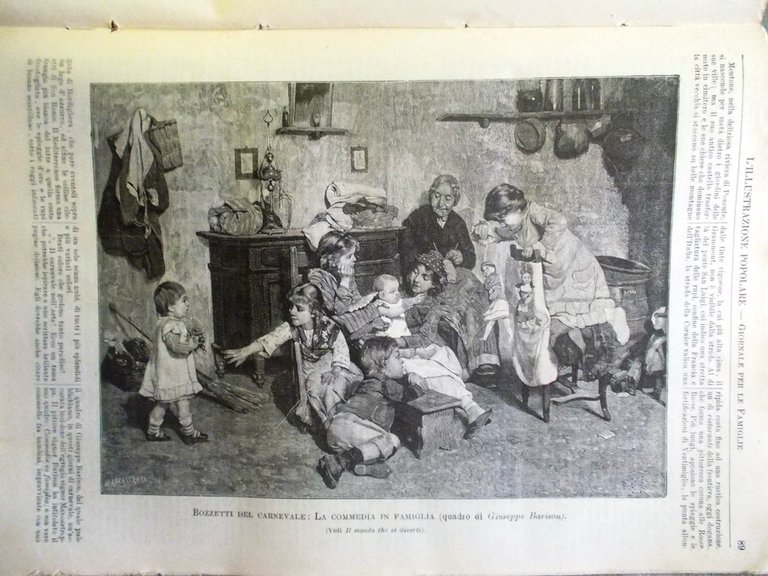 L'illustrazione Popolare 8 Febbraio 1891 Mentone Ballo Giappone Polo Amor …