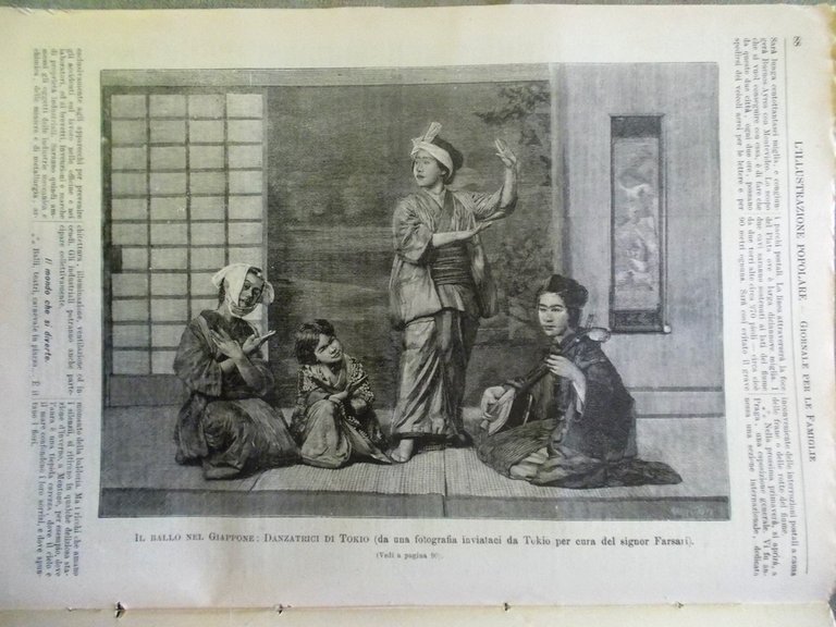 L'illustrazione Popolare 8 Febbraio 1891 Mentone Ballo Giappone Polo Amor …