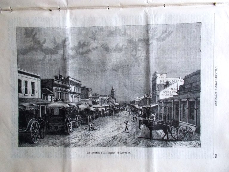 L'illustrazione Popolare 8 Maggio 1881 Monte Fuji Melbourne Duomo Parenzo …