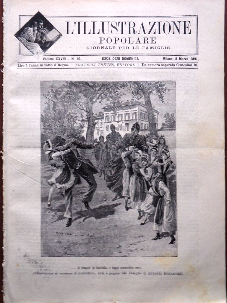 L'illustrazione Popolare 8 Marzo 1891 Massaua Magliani America Sansovino Sherman