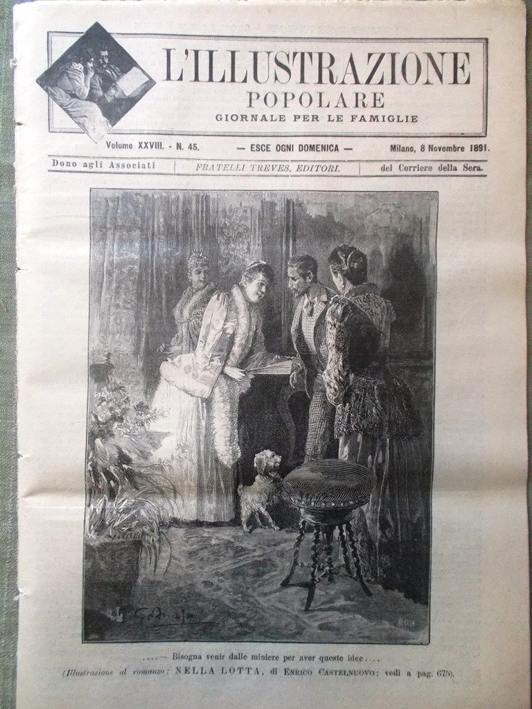 L'illustrazione Popolare 8 Novembre 1891 Passignano Montserrat Barabino Marmora | Immagine principale