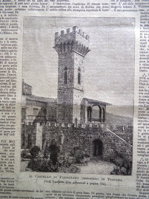 L'illustrazione Popolare 8 Novembre 1891 Passignano Montserrat Barabino Marmora | Immagine Gallery 6