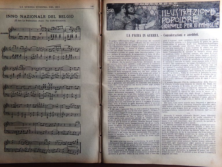 L'Illustrazione Popolare 8 Ottobre 1914 WW1 Marina Inglese Cattaro Visé …