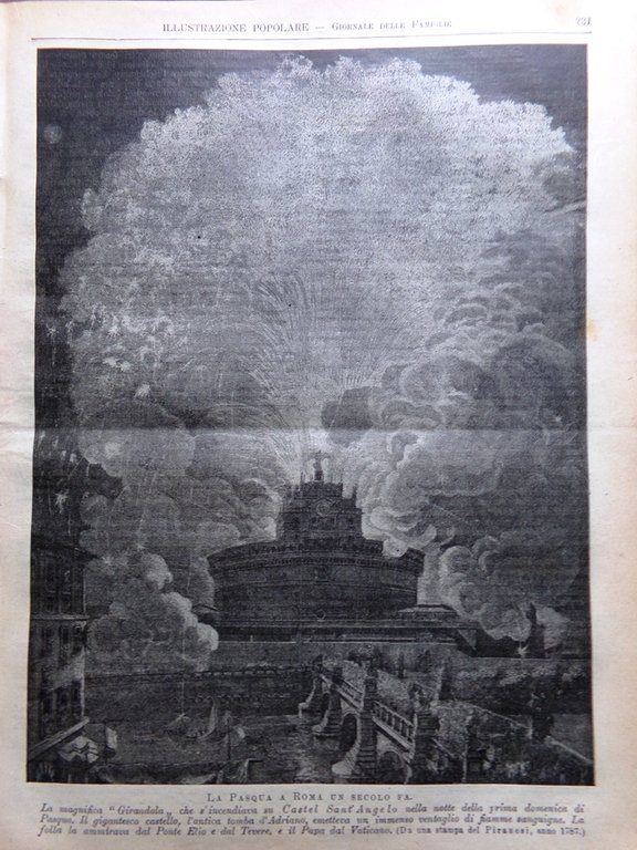 L'Illustrazione Popolare 9 Aprile 1914 Pasqua a Roma Siviglia Echegaray …