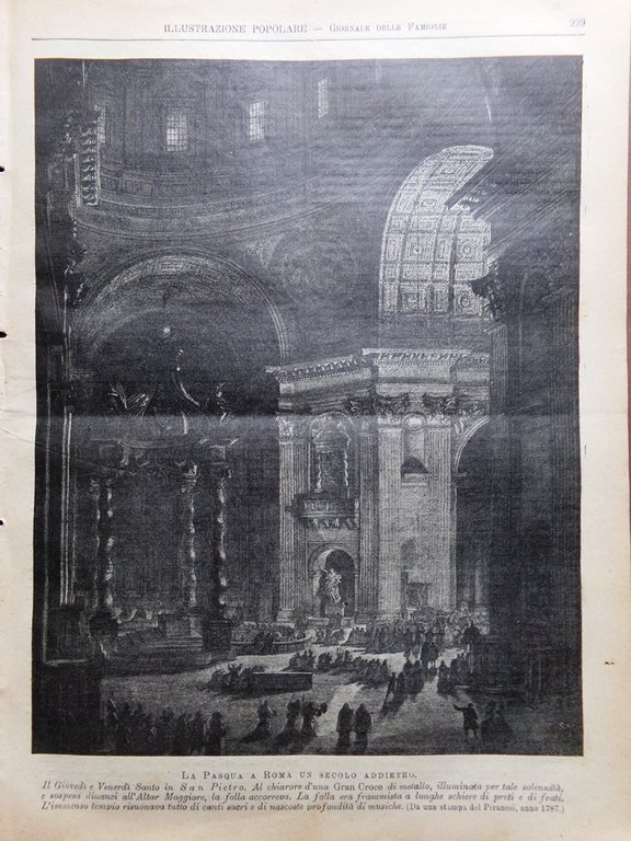 L'Illustrazione Popolare 9 Aprile 1914 Pasqua a Roma Siviglia Echegaray …