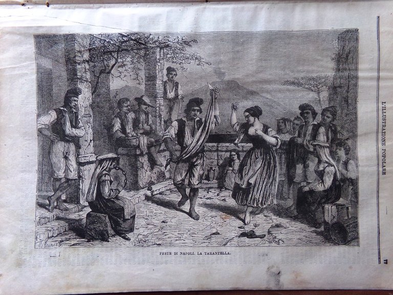 L'illustrazione Popolare 9 Dicembre 1869 Castello Varano Melegari Feste Napoli