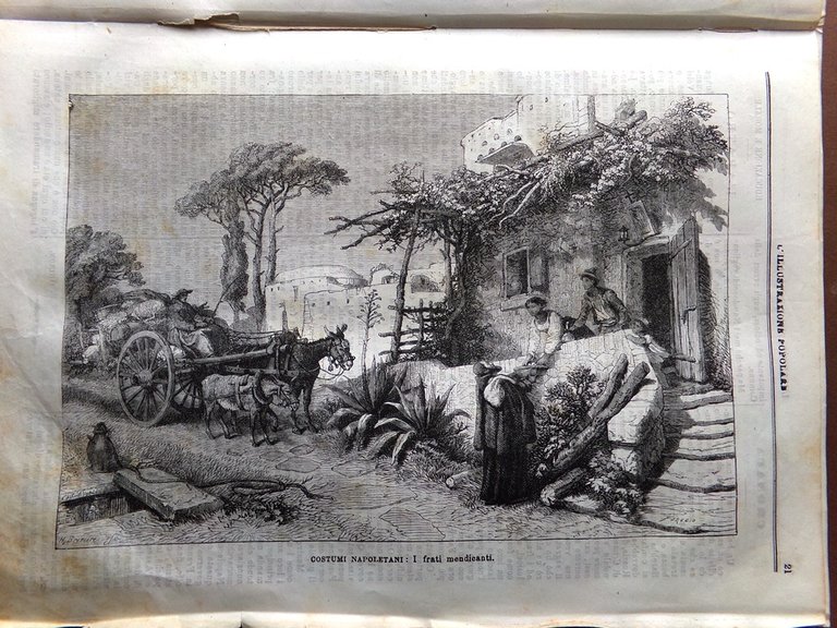 L'Illustrazione Popolare 9 Novembre 1871 Meydan Frati Mendicanti Pozzo Grenelle