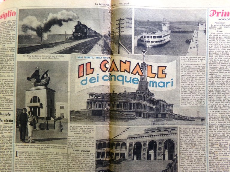 La Domenica degli Italiani Corriere 1 Luglio 1945 WW2 Canale …