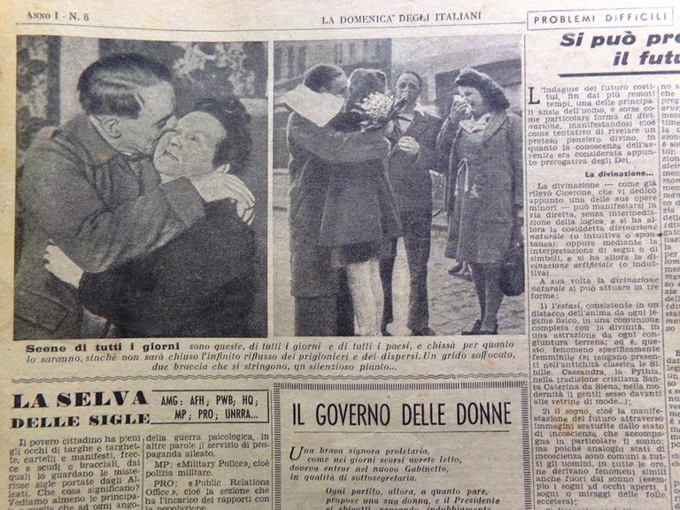 La Domenica degli Italiani Corriere 1 Luglio 1945 WW2 Canale …