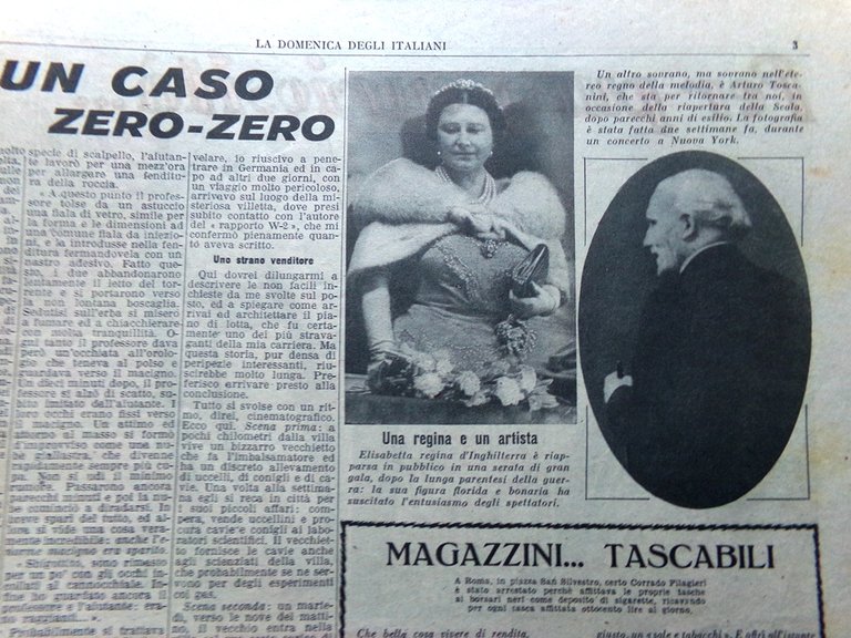 La Domenica degli Italiani Corriere 10 Marzo 1946 Elisabetta Toscanini …