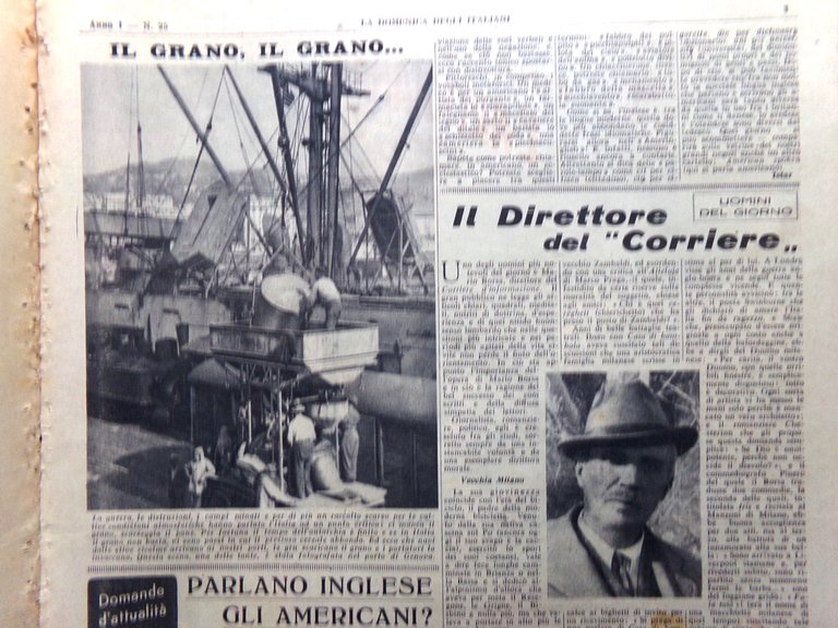 La Domenica degli Italiani Corriere 11 Novembre 1945 Borsa Strilloni …