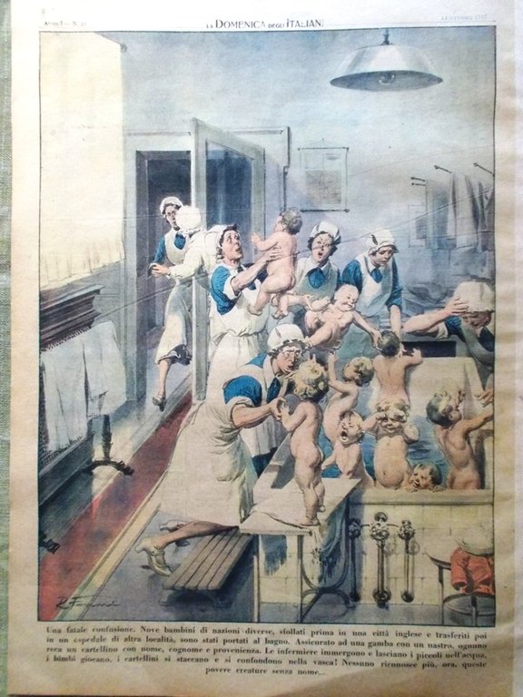 La Domenica degli Italiani Corriere 14 Ottobre 1945 Mine Ravennate …