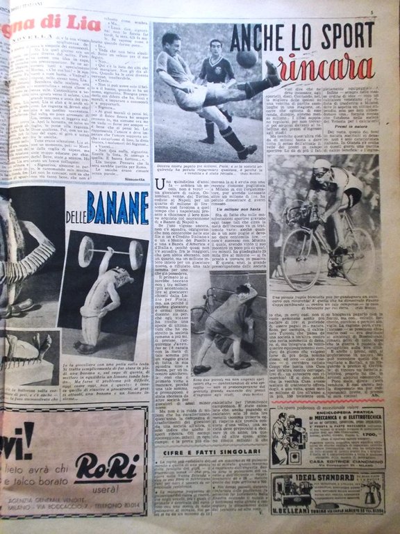 La Domenica degli Italiani Corriere 14 Ottobre 1945 Mine Ravennate …