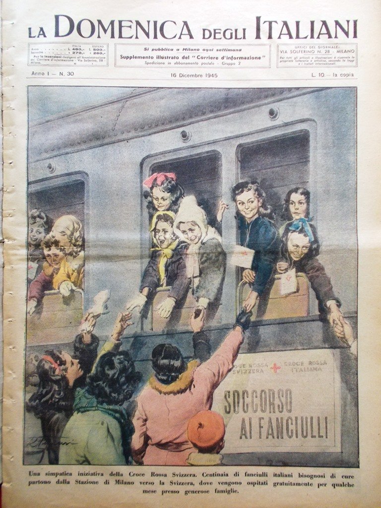 La Domenica degli Italiani Corriere 16 Dicembre 1945 Göring Hess …