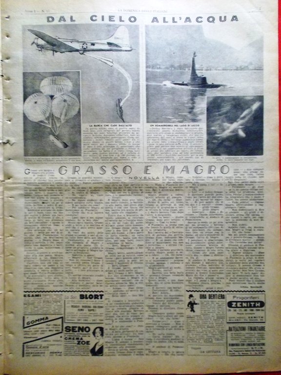 La Domenica degli Italiani Corriere 16 Settembre 1945 Franz Hofer …