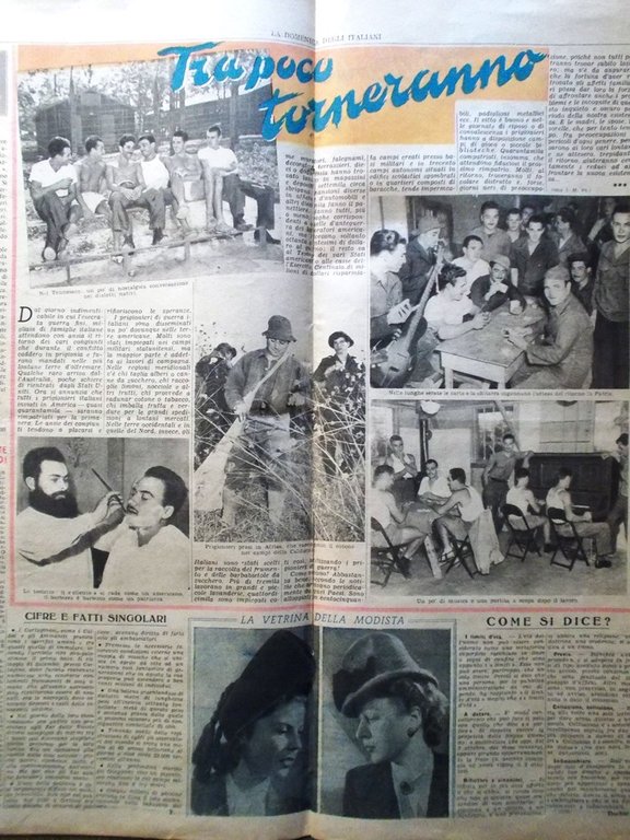 La Domenica degli Italiani Corriere 18 Novembre 1945 Aratri Savoia …