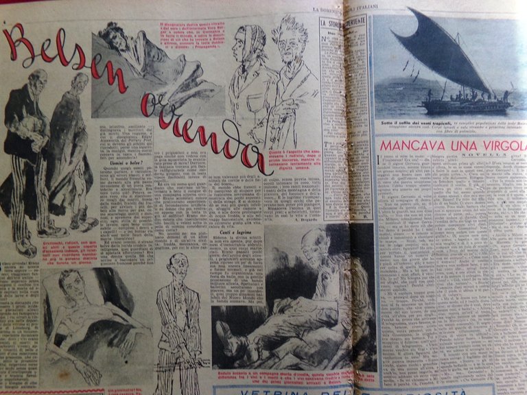 La Domenica degli Italiani Corriere 21 Ottobre 1945 Processo Campo …