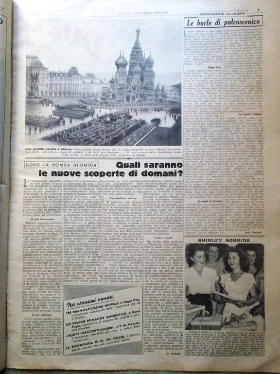 La Domenica degli Italiani Corriere 25 Novembre 1945 Giappone Temple …