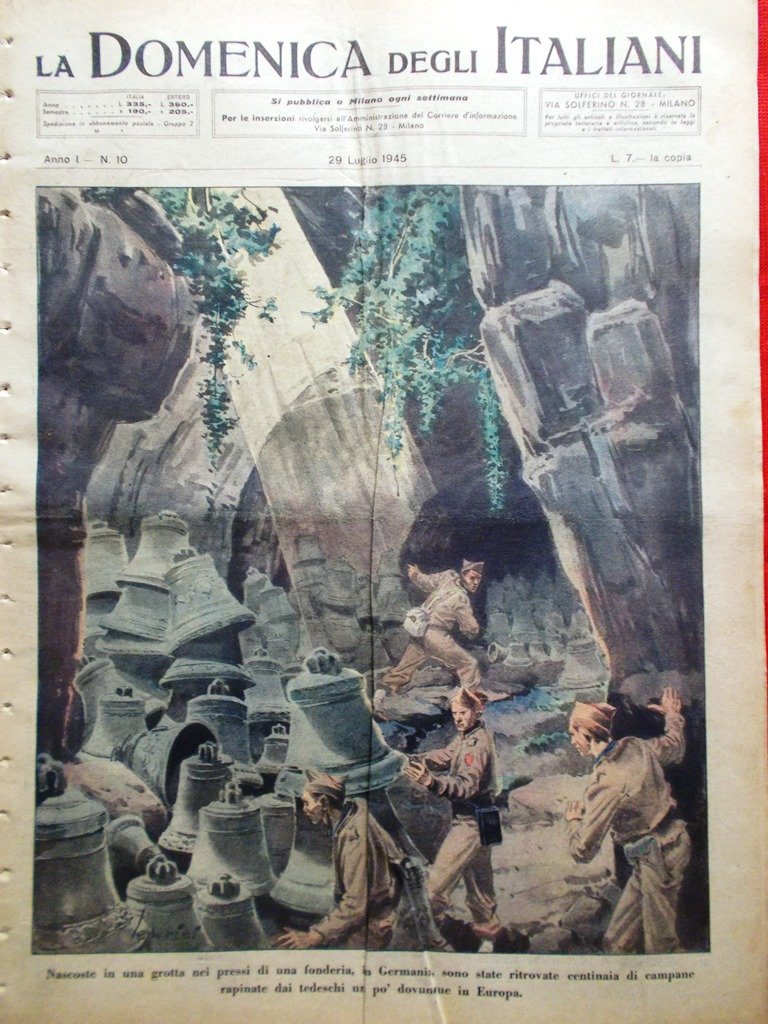 La Domenica degli Italiani Corriere 29 Luglio 1945 WW2 Stampa …