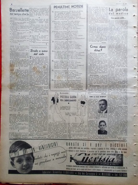 La Domenica degli Italiani Corriere 29 Luglio 1945 WW2 Stampa …