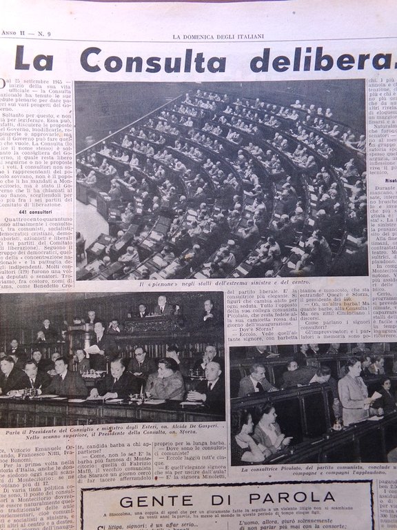 La Domenica degli Italiani Corriere 3 Marzo 1946 Televisione Magia …