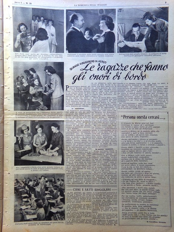 La Domenica degli Italiani Corriere 9 Dicembre 1945 Genny Marsili …