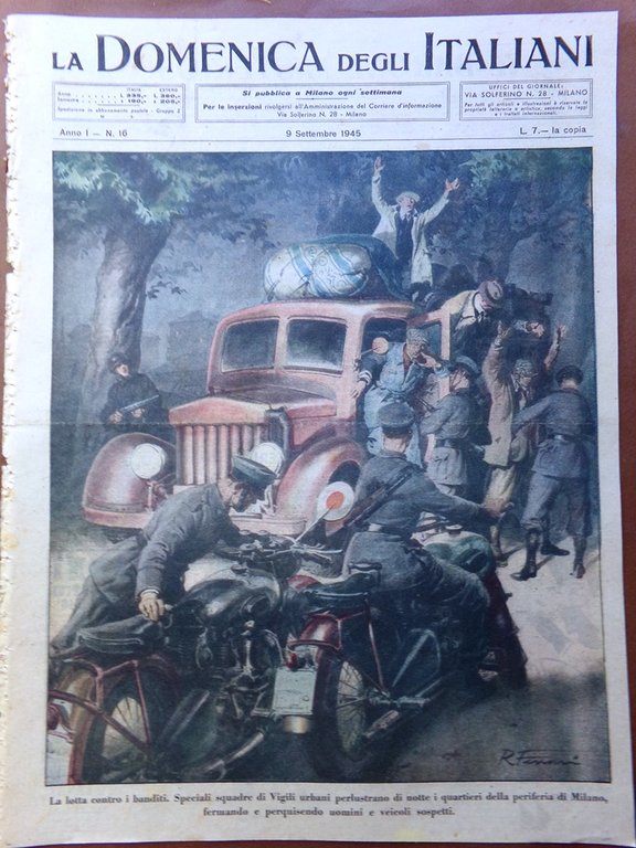 La Domenica degli Italiani Corriere 9 Settembre 1945 Tedeschi Corte … | Immagine Gallery 1